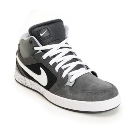 Nike 6.0 Mogan Mid 3 Lunarlon Anthracite, Wolf Grey, & White Shoe