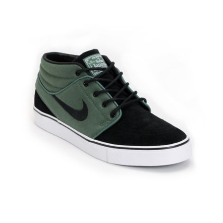 Nike Zoom Stefan Janoski Mid Nori & Black Suede Shoe