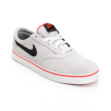 Nike SB P-Rod Vulc Rod Platinum & Black Suede Skate Shoe