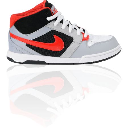 Nike 6.0 Boys Mogan Mid 3 Jr. Grey, Black, & Red Skate Shoe