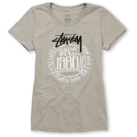 Stussy Girls Since 1980 Grey Tee Shirt