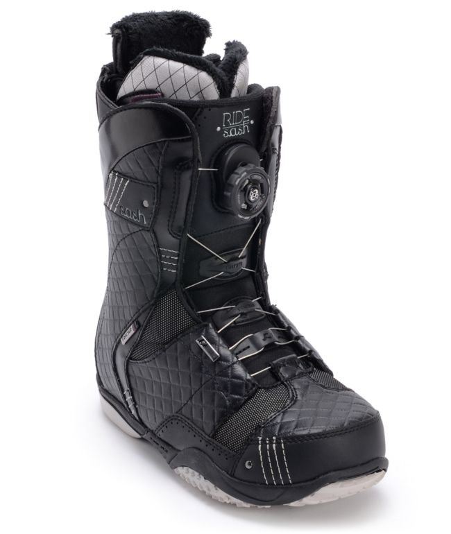Ride Sash BOA Coiler Black 2012 Girls Snowboard Boots