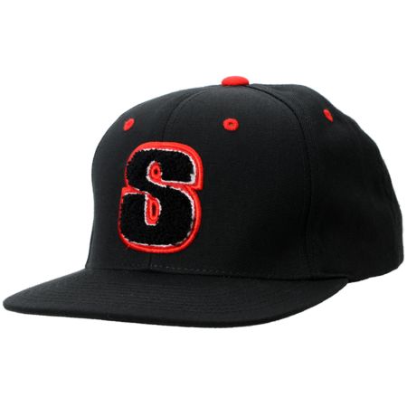 Stussy S Chenille Black Starter Snapback Hat 