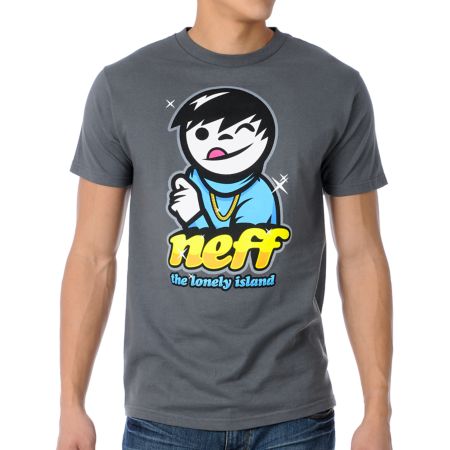 Neff Lonely Sucker Charcoal Tee Shirt 