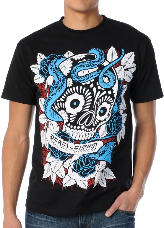 REBEL8 Brain Poison Black Tee Shirt