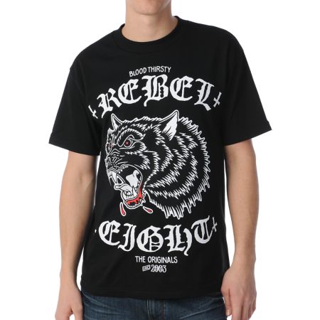 REBEL8 Blood Thirsty Black Tee Shirt