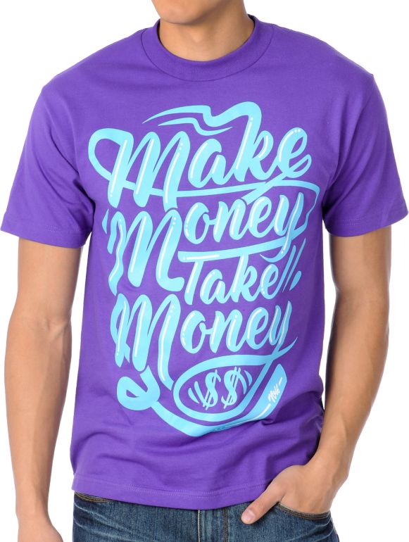 Neff Make & Take Purple Tee Shirt