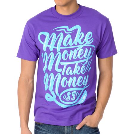 Neff Make & Take Purple Tee Shirt 