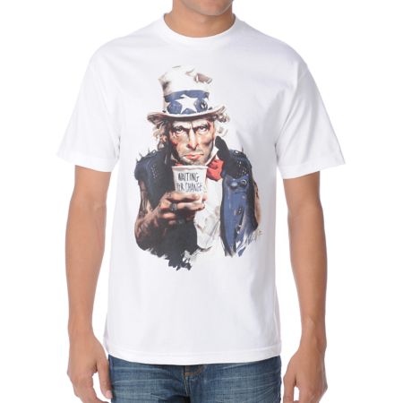 Neff Waiting For Change White Tee Shirt
