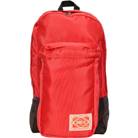 Obey Commuter Red & Brown Backpack