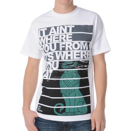 The Gro Project Where You At White Tee Shirt