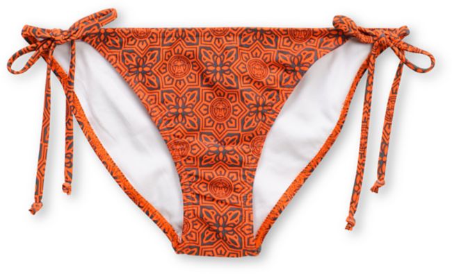 Obey Venice Orange Spice Side Tie Bikini Bottom