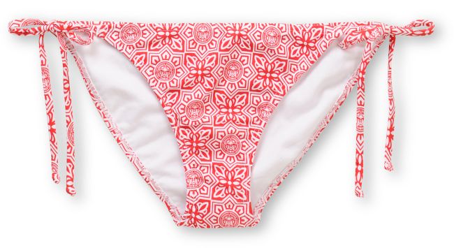 Obey Venice China Red Side Tie Bikini Bottom