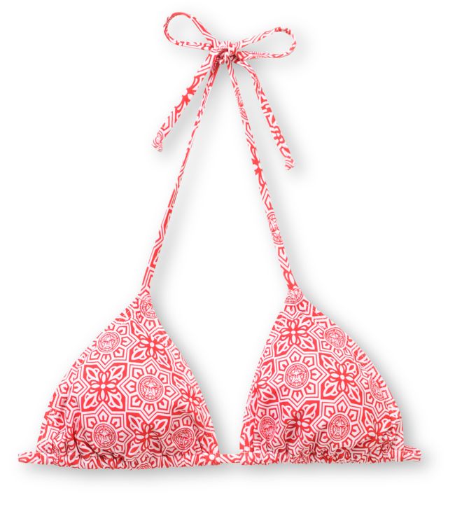 Obey Venice China Red Triangle Bikini Top