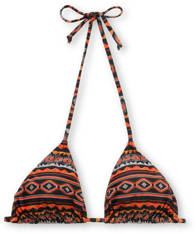 Obey Black Tribal Triangle Bikini Top