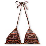 Obey Black Tribal Triangle Bikini Top 