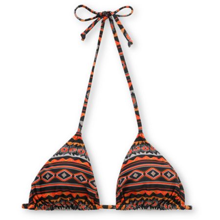 Obey Black Tribal Triangle Bikini Top 
