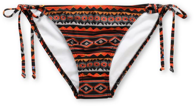 Obey Black Tribal Side Tie Bikini Bottom
