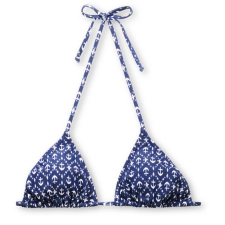 Obey Navy Ikat Anchor Triangle Bikini Top 