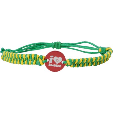Keep A Breast Foundation Red, Green & Yellow Braided Bracelet