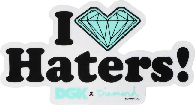 DGK x Diamond I Love Haters Sticker