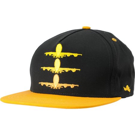 Fly Society Faded Yellow & Black Snapback Hat 