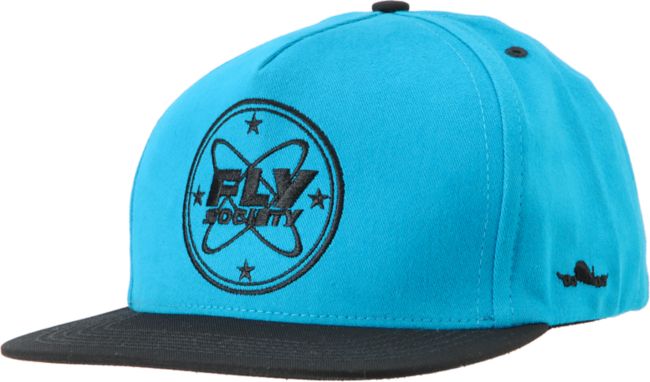 Fly Society Patch Turquoise & Black Snapback Hat