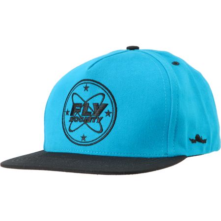 Fly Society Patch Turquoise & Black Snapback Hat 
