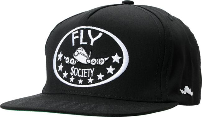 Fly Society Classic Black Snapback Hat