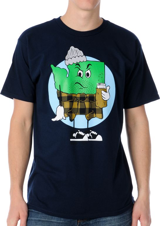 Casual Industrees Grunge Dude Navy Tee Shirt