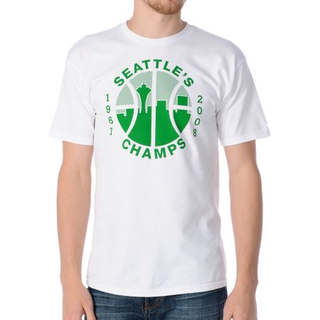 Casual Industrees Seattles Champs White Tee Shirt 