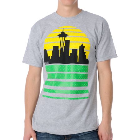 Casual Industrees Sea Skyline Grey Tee Shirt 