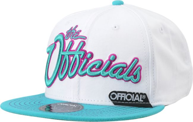 Official The Officials White & Turquoise Snapback Hat
