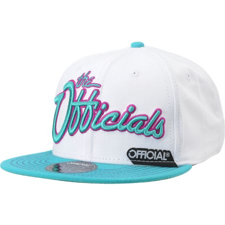 Official The Officials White & Turquoise Snapback Hat