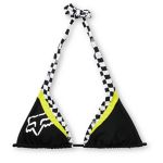 Fox Dirt Vixen Black & White Halter Bikini Top