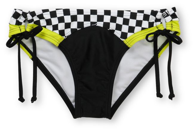 Fox Dirt Vixen Black & White Keyhole Side Tie Bikini Bottom