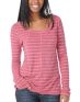 Billabong Girls After Dark Long Sleeve Pink Stripe Shirt