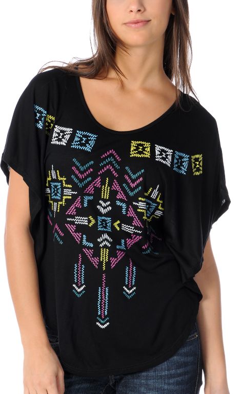 Bitter Sweet Tribal Oversized Batwing Top
