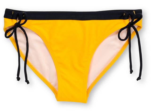 Corona Swim Bottle Label Gold Tie Side Bikini Bottom