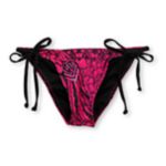 Metal Mulisha Trials Shirred pink tie side bikini bottom