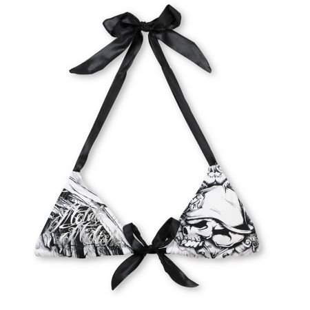 Metal Mulisha Demolition Satin Triangle Bikini Top