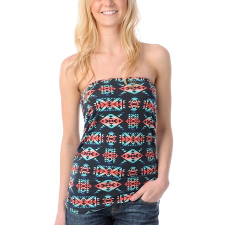 Empyre Girls Mena Tribal Print Tube Top