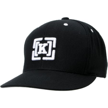 KR3W Brackets Black Snapback Hat 