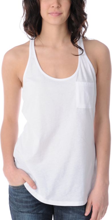 Zine Girls Racerback White Tank Top