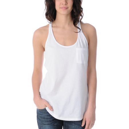Zine Girls Racerback White Tank Top 