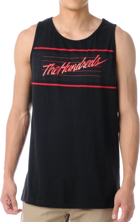 The Hundreds Bend Black Tank Top