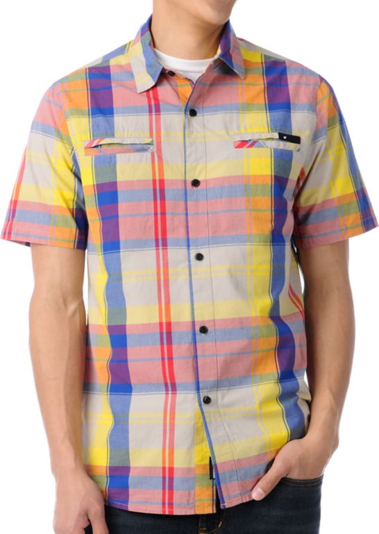 The Hundreds McHenry Red Plaid Button Up Shirt
