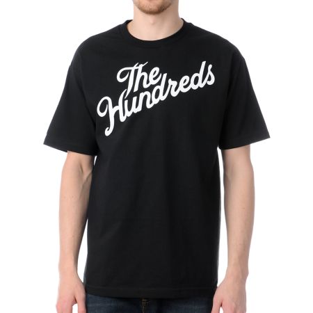 The Hundreds Forever Slant Logo Black Tee Shirt 