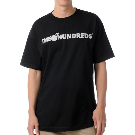 The Hundreds Forever Bar Logo Black Tee Shirt