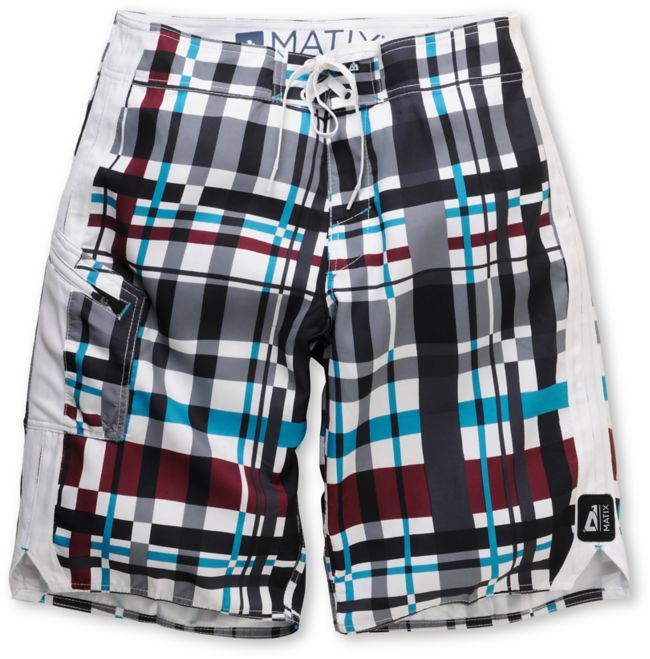 Matix Ringtong 21 White & Maroon Board Shorts
